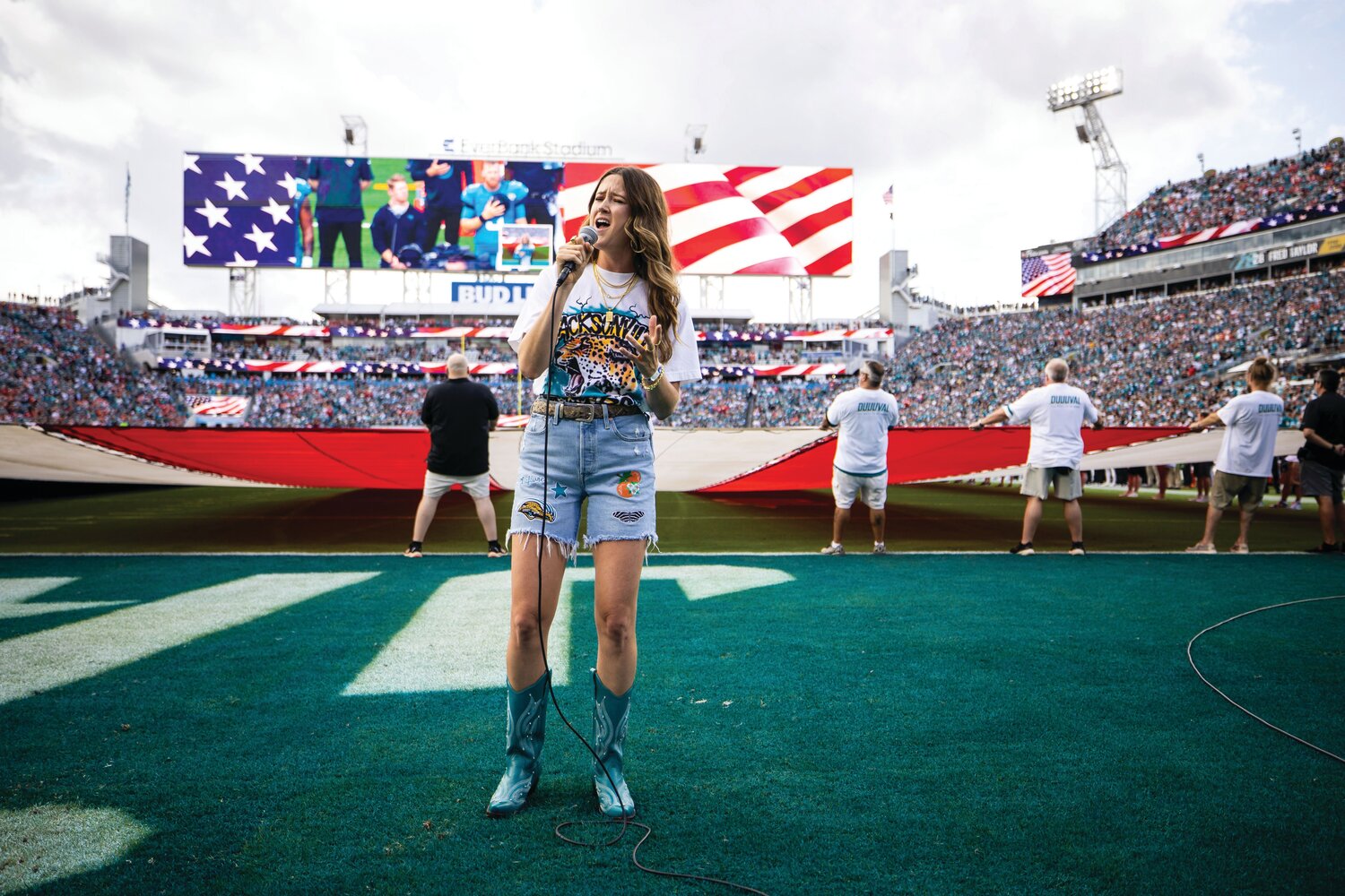 Ponte Vedra Beach native Madison Hughes sang the National Anthem prior to the Jacksonville Jaguars home opener against the Kansas City Chiefs on Sept. 10.